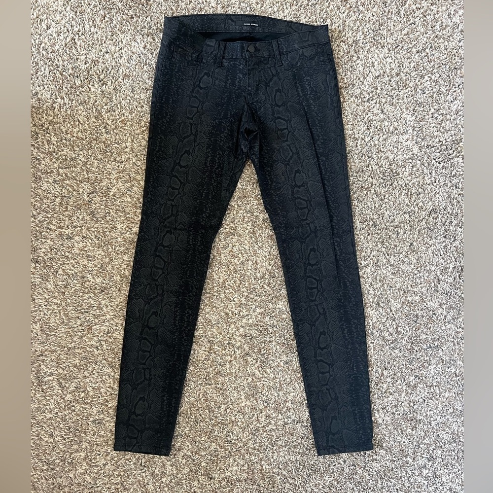 Flying Monkey Python Print Skinny Jeans